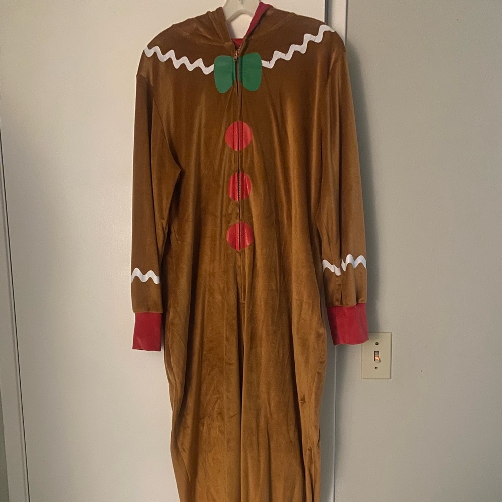 Adult gingerbreads man onesie 2XL